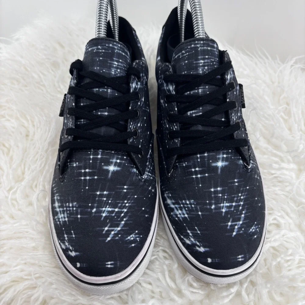 Vans Winston Low Women Black Shooting Stars‎ Lace Up Sneakers Shoes Size 8